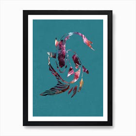 Rainbow Koi Fish Art Print