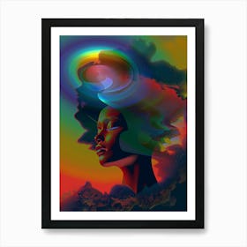 Psychedelic artwork print, "Cool Survival" Art Print