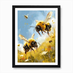 Meliponini Bee Storybook Illustrations 16 Art Print