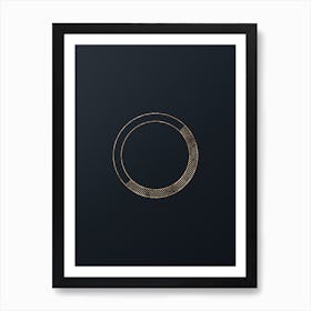 Abstract Geometric Gold Glyph on Dark Teal n.0212 Art Print