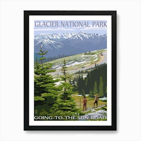 Glacier National Park Going To The Sun Road Art Print