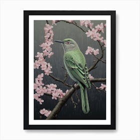 Ohara Koson Inspired Bird Painting Mockingbird 4 Art Print