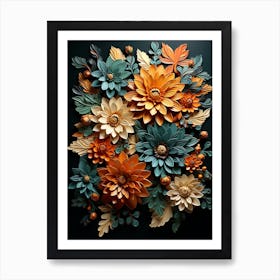 Paper Flowers 6 Art Print