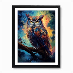 Owl Painting Art Print