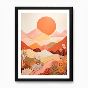 Sunset In The Desert Art Print