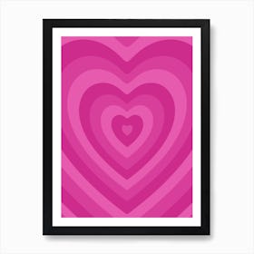 Pink Core Heartbeat Art Print