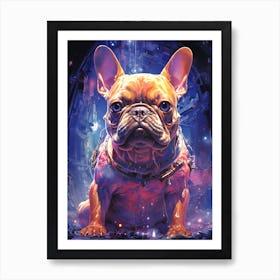 French Bulldog In Space Art Print