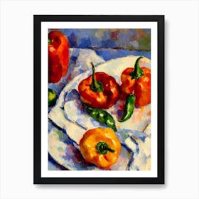 Habanero Pepper Cezanne Style vegetable Art Print
