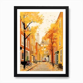 Copenhagen In Autumn Fall Travel Art 2 Art Print