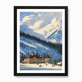 Fernie, Canada Ski Resort Vintage Landscape 1 Skiing Poster Art Print