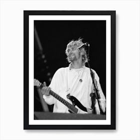 Kurt Cobain, Nirvana At Reading, 1992 Art Print