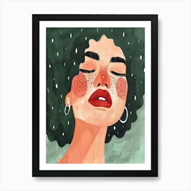 Watercolor Of A Woman 1 Art Print