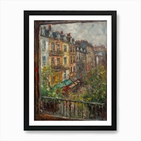 Window View Of Berlin In The Style Of Impressionism 2 Art Print