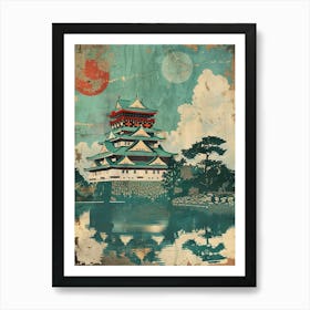 Nijo Castle Japan Mid Century Modern Art Print