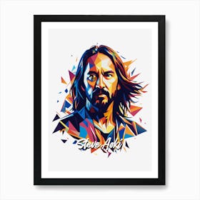 Steve Aoki 01 Portrait Music Icon WPAP Pop Art Style Art Print