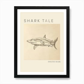 Dogfish Shark Vintage Illustration 4 Poster Art Print