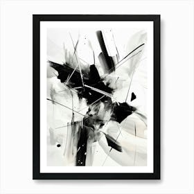 Unseen Forces Abstract Black And White 2 Art Print