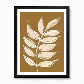 Brown Leaves Art Print