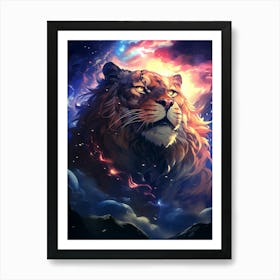 Lion In The Sky 2 Art Print