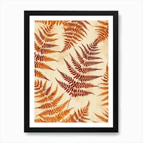 Pattern Poster Cinnamon Fern 4 Art Print