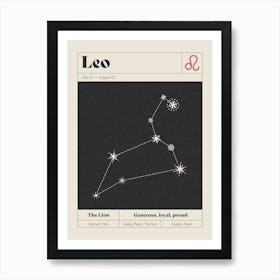 Leo Constellation Art Print