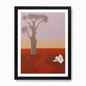 Simpson Desert   Australia, Contemporary Abstract Illustration 4 Art Print