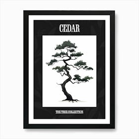 Cedar Tree Pixel Illustration 1 Poster Art Print