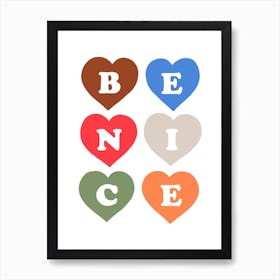 Be Nice In Modern Pop Art Print