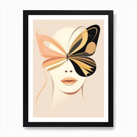 Butterfly Mask Art Print