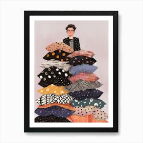 Pillow Stack Art Print