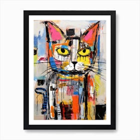 Ink and Urban Prowler:Cat Graffiti Dreams Art Print