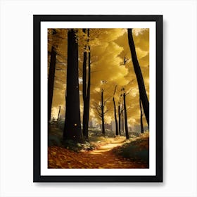 Autumn Trees In The Forest 5 Art Print