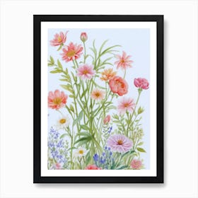 Beautiful Colorful Flowers Art Print