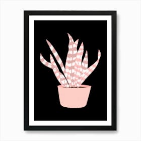 Pink Succulent Plant Art Print
