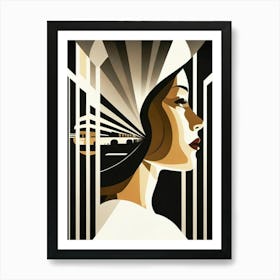 London - Woman In Hat Art Print