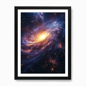 Spiral Galaxy In Space 6 Art Print