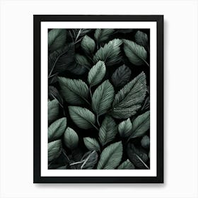 A Tapestry of Silhouettes in the Emerald Depths Art Print