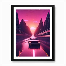 Sunset Road Art Print