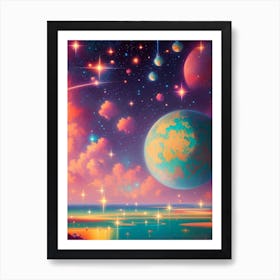 Fantasy Galaxy Ocean 5 Art Print