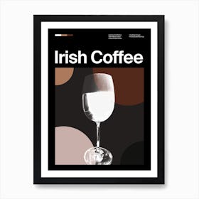 Mid Century Dark Irish Coffee Art Print