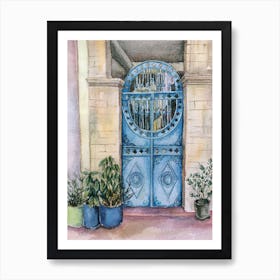 Greek door Art Print