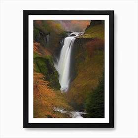 Pistyll Rhaeadr, United Kingdom Nat Viga Style (2) Art Print