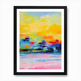 Yarra Bay Beach, Australia Bright Abstract Art Print