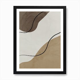 Abstract Wavy Lines Art Print