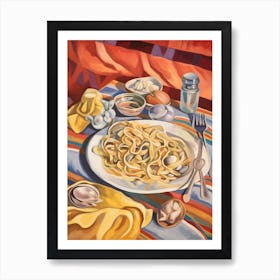 Spaghetti Alle Vongole Still Life Painting Art Print
