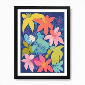 Colorful floral Art Print