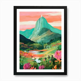 Sri Lanka Ella Mountain Painting Travel Art Print