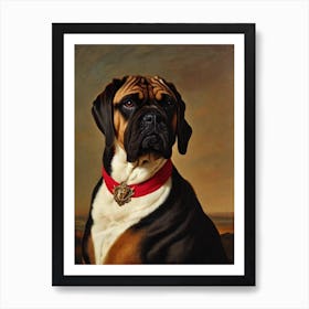 Bullmastiff Renaissance Portrait Oil Painting Art Print