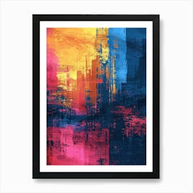 Abstract City | Pixel Art Series 5 Art Print