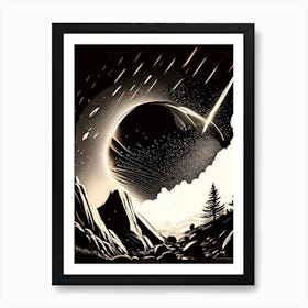 Meteor Noir Comic Space Art Print